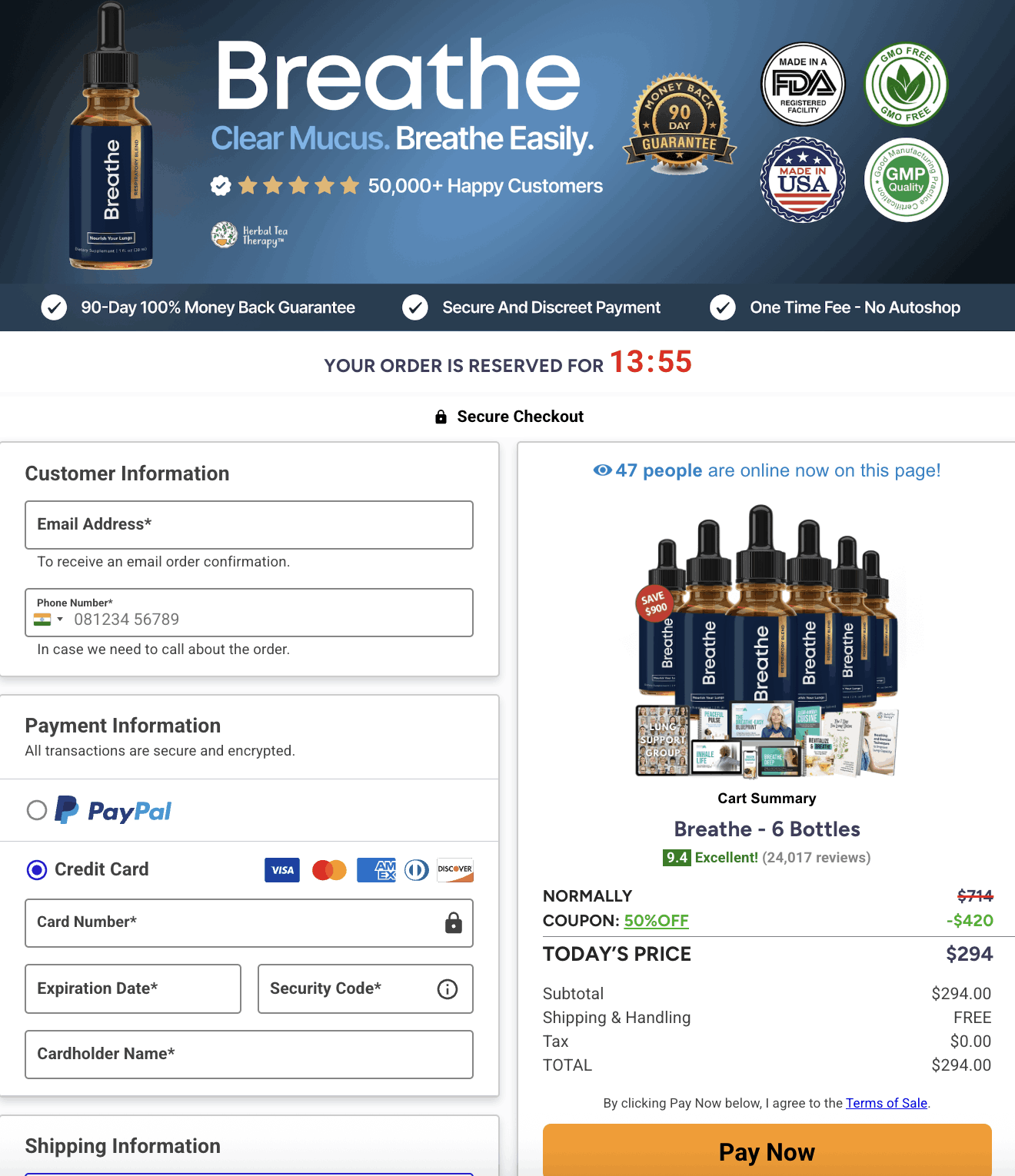 Breathe-Secure-Checkout